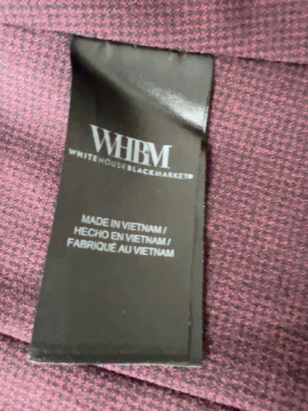WHBM Signature Blazer Burgundy Wine Two Button Tailored Jacket Size 4 - Picture 7 of 10